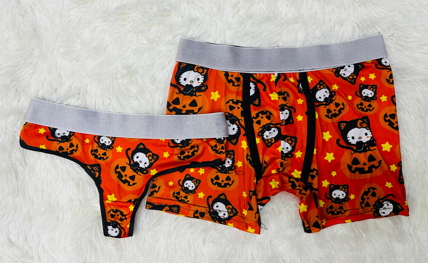 Hello kitty calabaza matching couples underwear hallowen