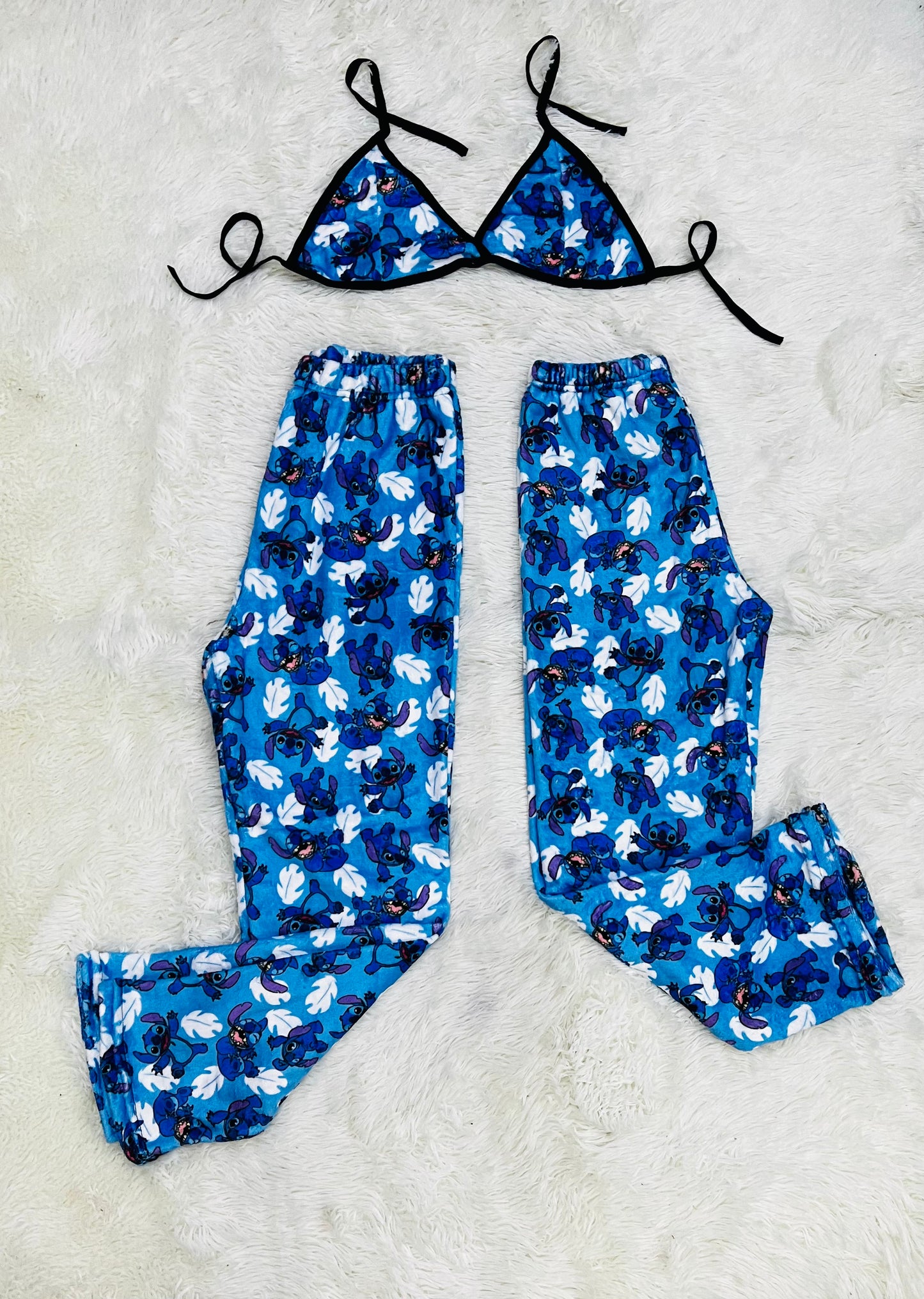 Duo pijama afelpada stitch