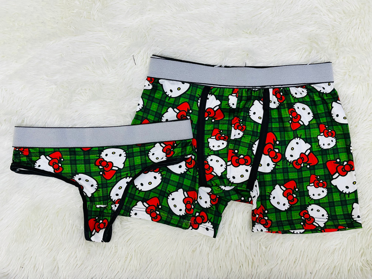 Hello kitty red matching couples underwear