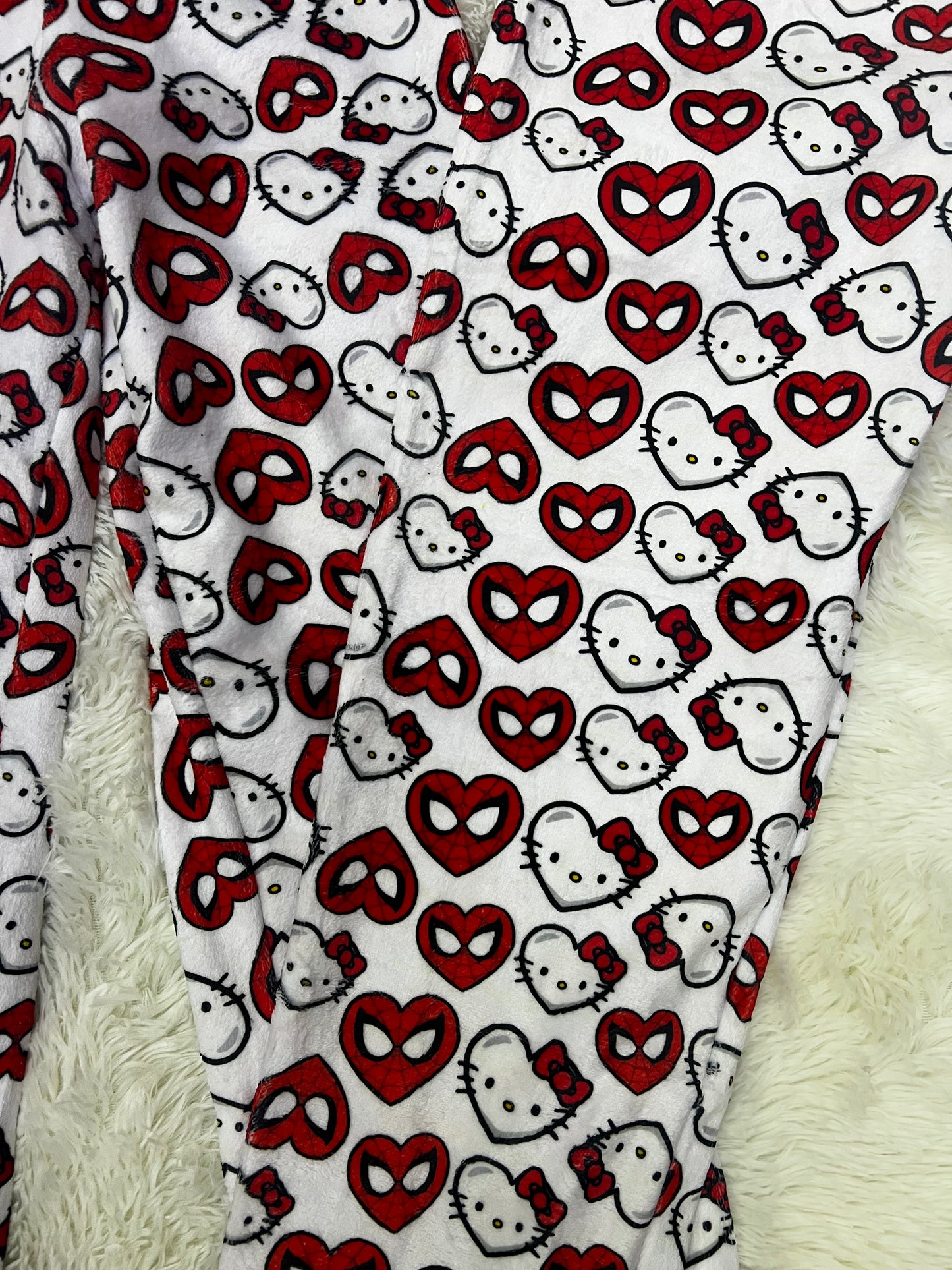 Spiderkitty blanca pijama afelpado duo
