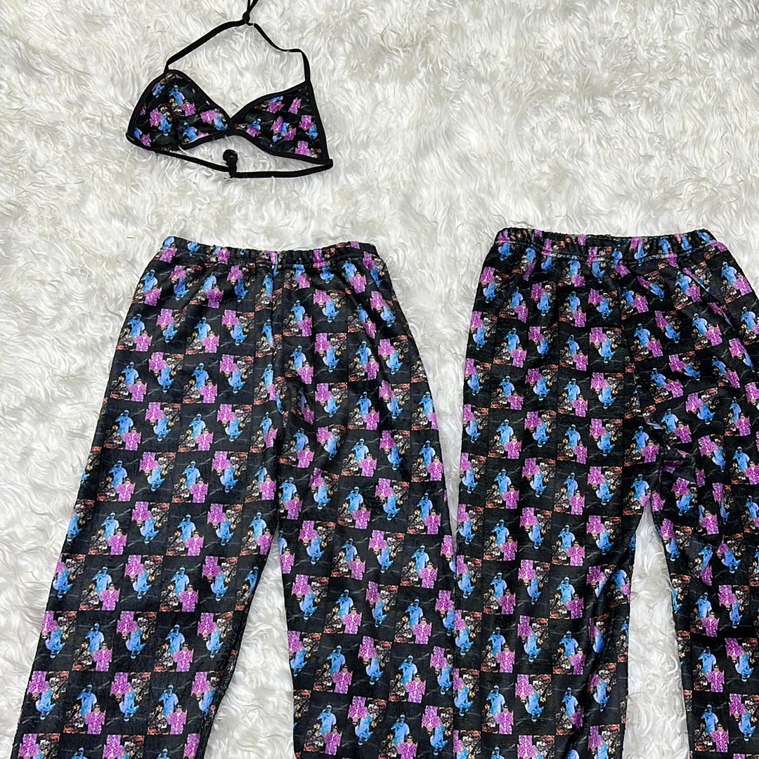 Duo de pijama afelpada “rompe la dompe”