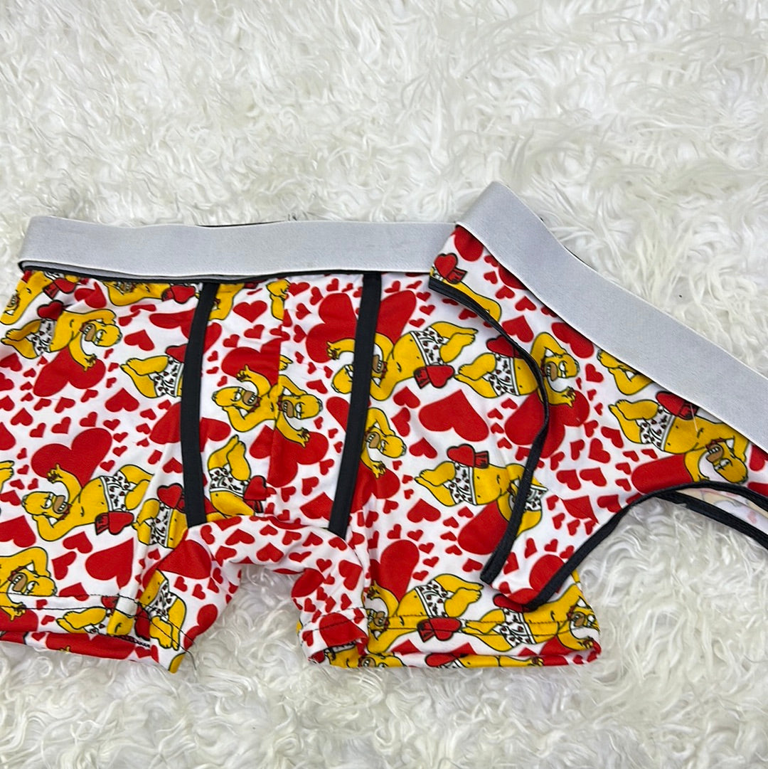 Homer in love couples underwear