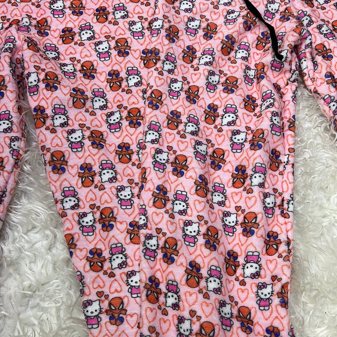 Pink spiderkitty plush pajama duo