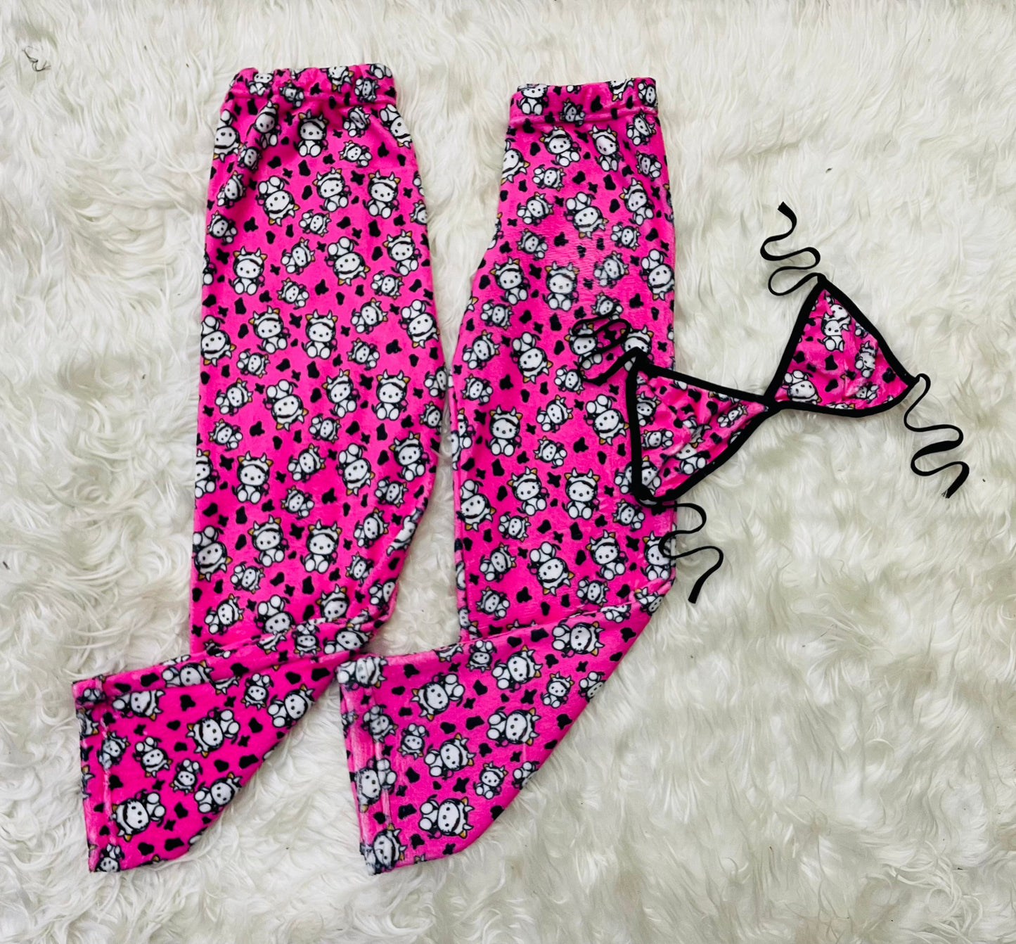 Hello kitty vaca duo de pijama afelpada