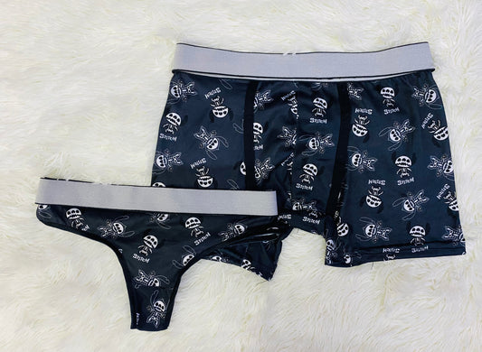 matching couples underwear hallowen stitch