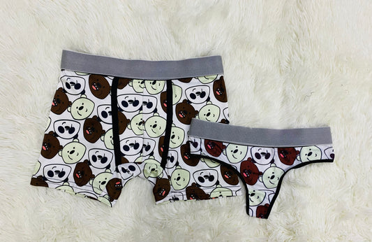 Osos escandalosos, matching couples underwear