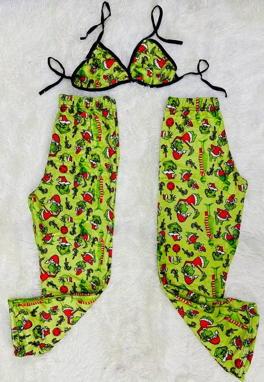 Dúo  pijama afelpada grinch