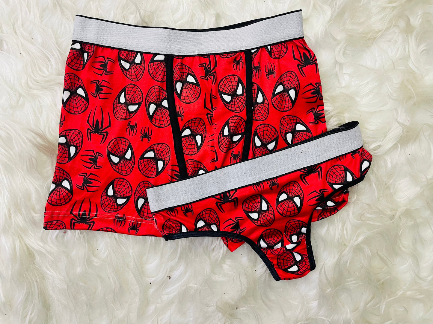 Spidey matching couples underwear