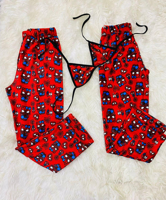plush pajama duo spiderman kitty - Fun underwear 